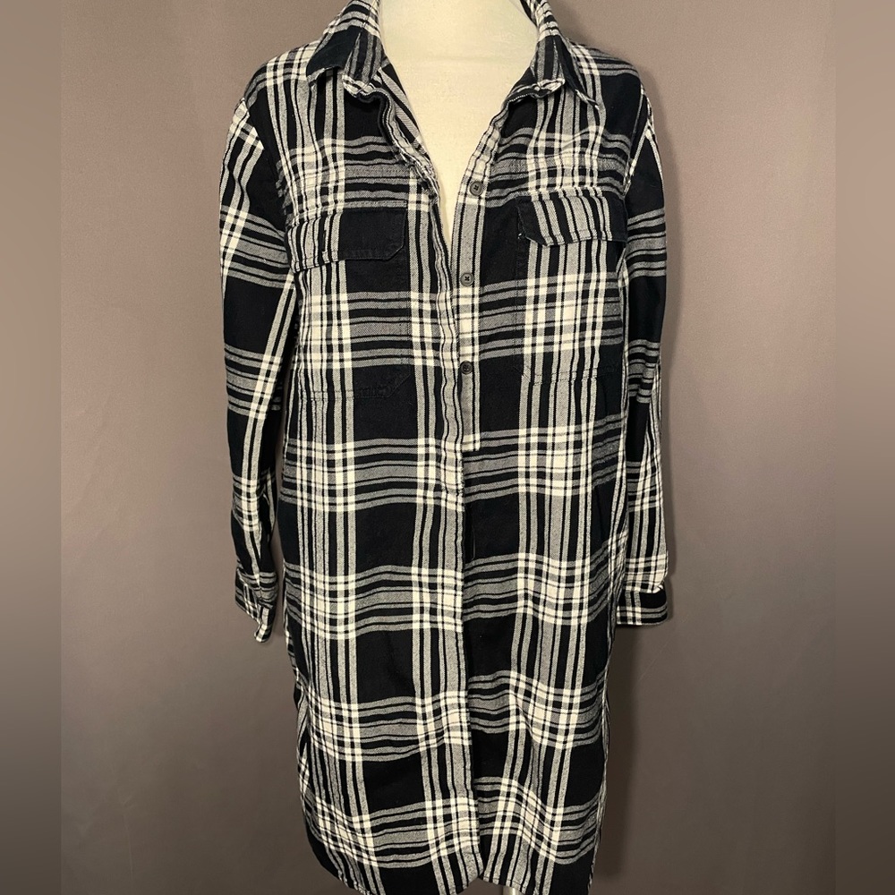 EUC Madewell plaid long tunic